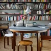 Stool E60 pall 4 st ben Vit-Björk