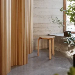 Stool 60 pall 3 st ben Gul-Björk