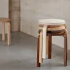 Stool 60 pall 3 st ben Svart-Björk