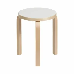 Stool 60 pall 3 st ben Vit laminat-Björk
