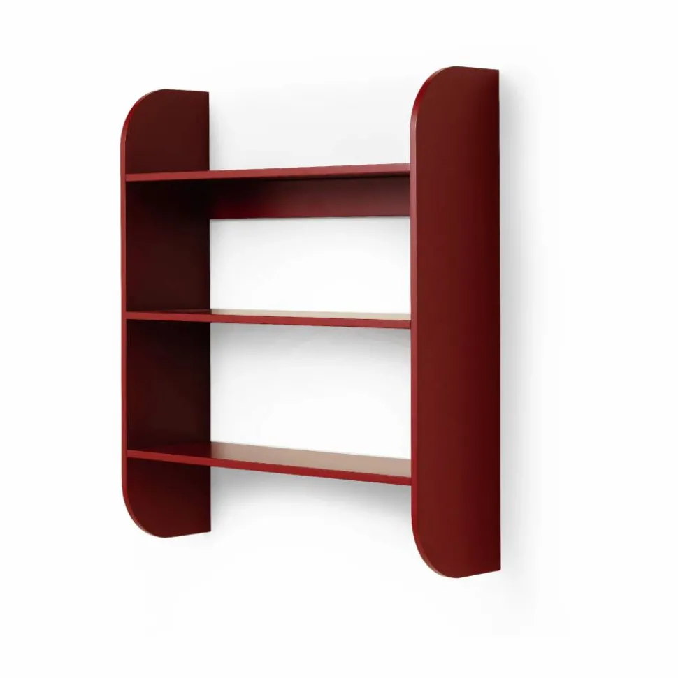 Strapats vägghylla 62x73 6 cm Burgundy