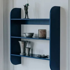 Strapats vägghylla 62x73 6 cm Midnight blue