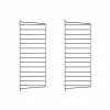 String väggavel Svart 75x30 cm 2-pack