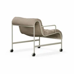 Sunny fåtölj med armstöd Banrum Hemp-beige textur stativ m. hjul