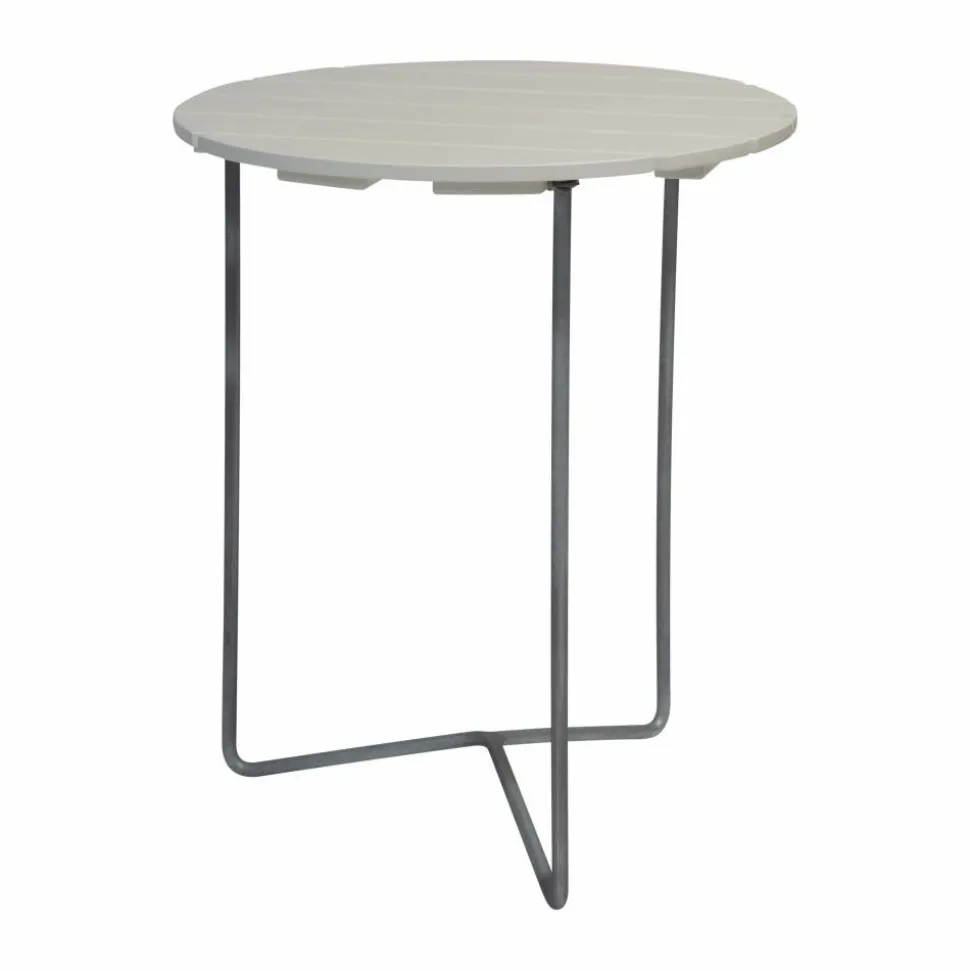 Table 6B bord Vitlackad ek-varmförzinkad stativ Ø60 cm