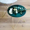 Tall Mini O Table soffbord Marmor svart svartlackat stativ