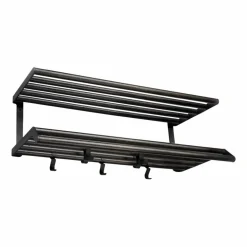 Tamburin hatthylla 60 cm Svartbetsad ek-svart