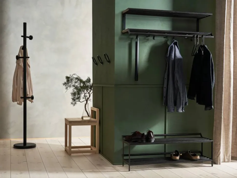 Tamburin hatthylla 60 cm Svartbetsad ek-svart