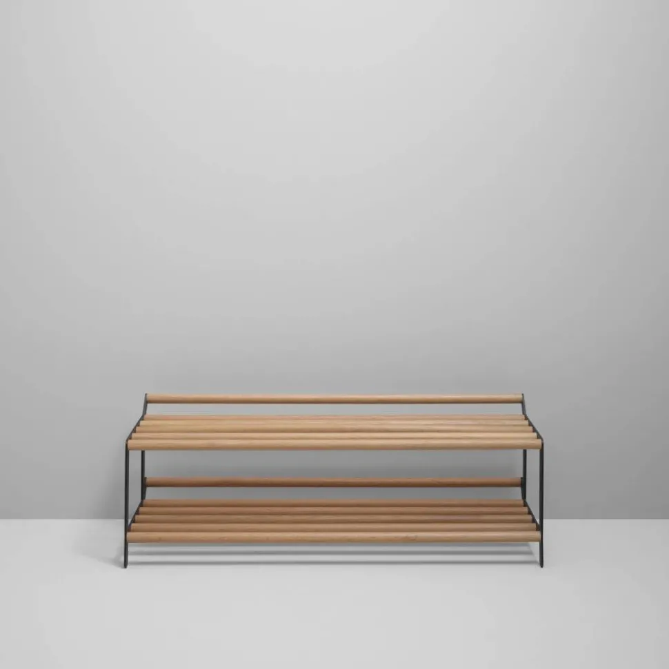 Tamburin skohylla 100 cm Ek-svart
