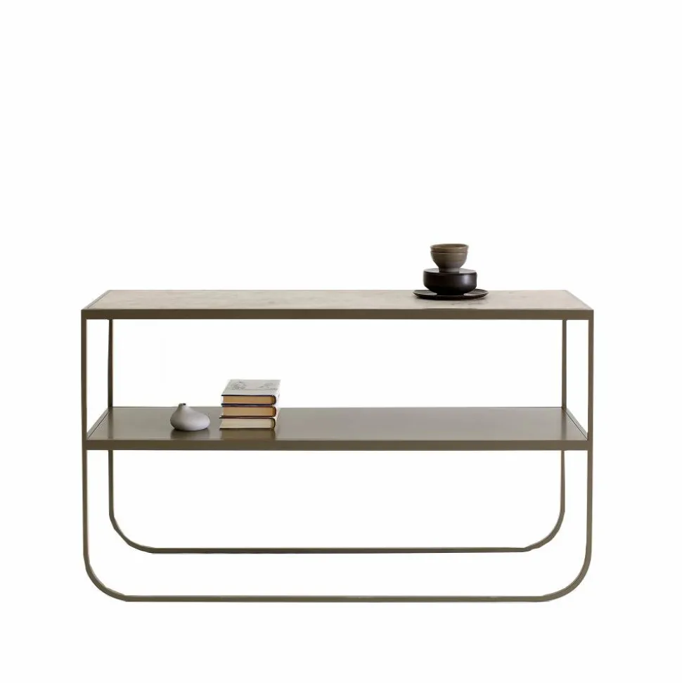 Tati console 120 konsolbord kalksten jura nougat stativ 120