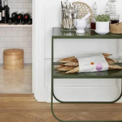 Tati console 65 sidobord kalksten jura nougat stativ 65
