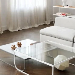 Tati High soffbord marmor vit storm grey stativ