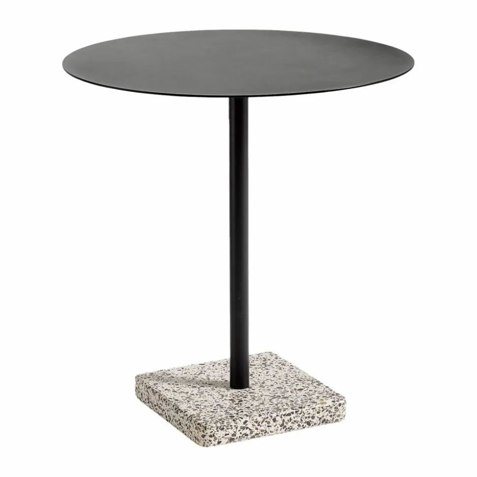 Terrazzo matbord Ø70 cm Grey terrazzo-anthracite
