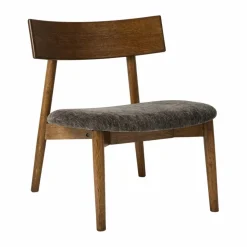 Tetra lounge chair Granitfärgat tyg-mörkoljad ek