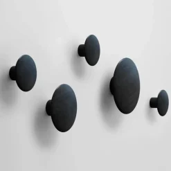 The Dots klädkrok svart Ø17 cm