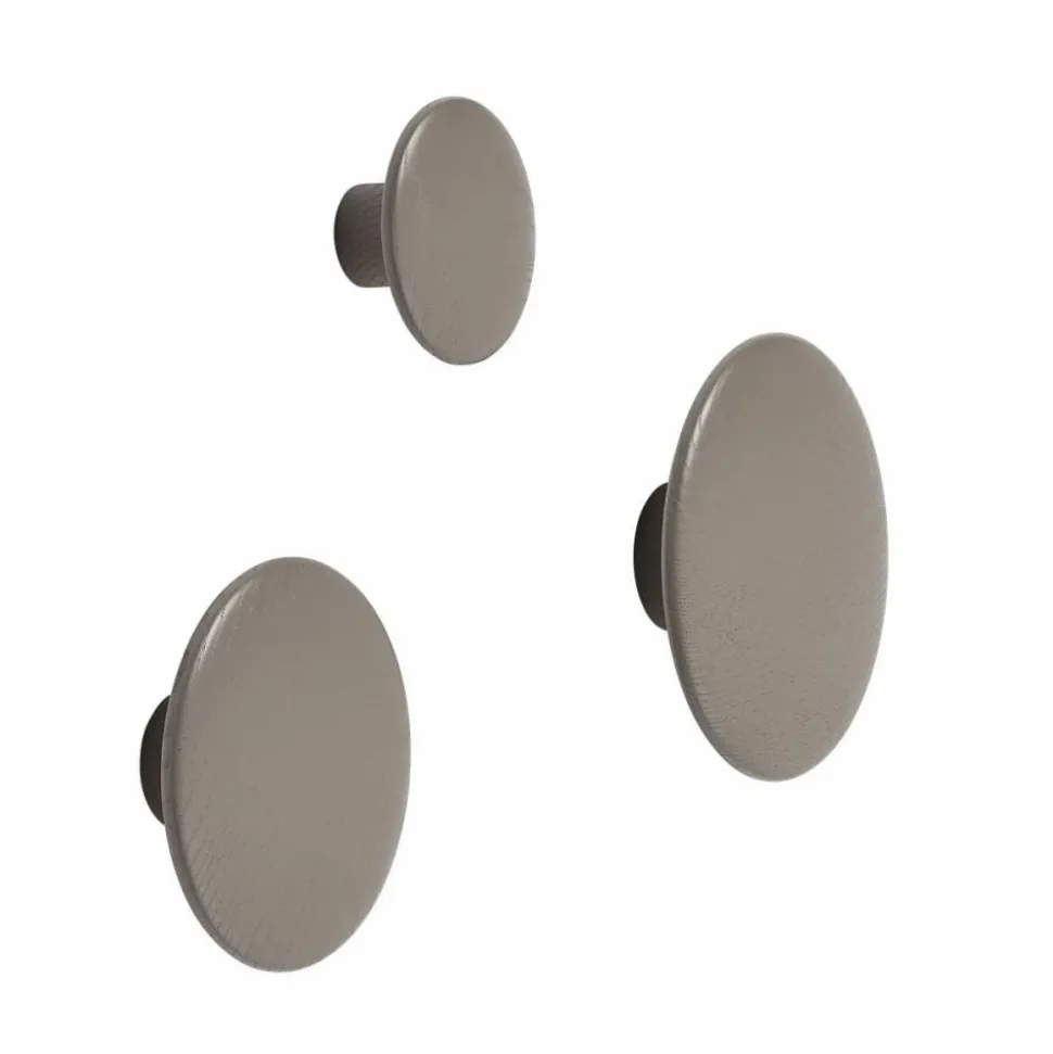 The Dots klädkrok taupe Ø9 cm