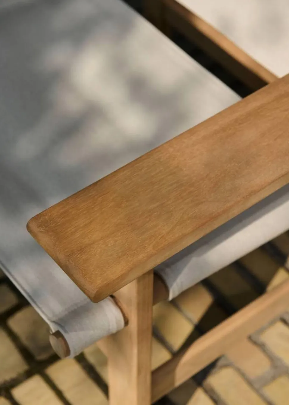 The Canvas Chair outdoor fåtölj Teak-performance canvas