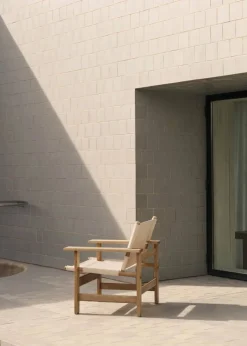 The Canvas Chair outdoor fåtölj Teak-performance canvas