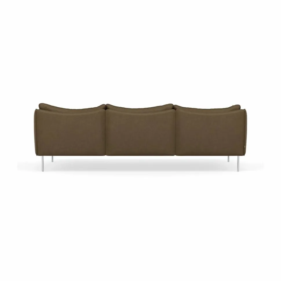 Tiki soffa 3-sits Vintage Tabacco-polished stainless steel