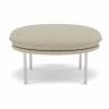 Tiki fotpall Barnum 2-polished stainless steel