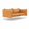 Tiki soffa 2-sits Vintage Cognac-polished stainless steel