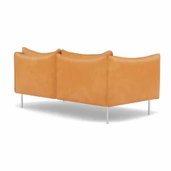 Tiki soffa 2-sits Vintage Cognac-polished stainless steel