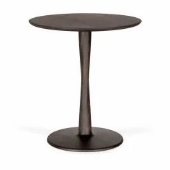 Torsion matbord Brunlackerad ek Ø70 cm