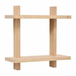 Treat vägghylla dubbel Oak 34x12x34 cm