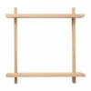 Treat vägghylla dubbel Oak 50x12x50 cm