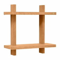 Treat vägghylla dubbel Oiled Nature Oak 34x12x34 cm