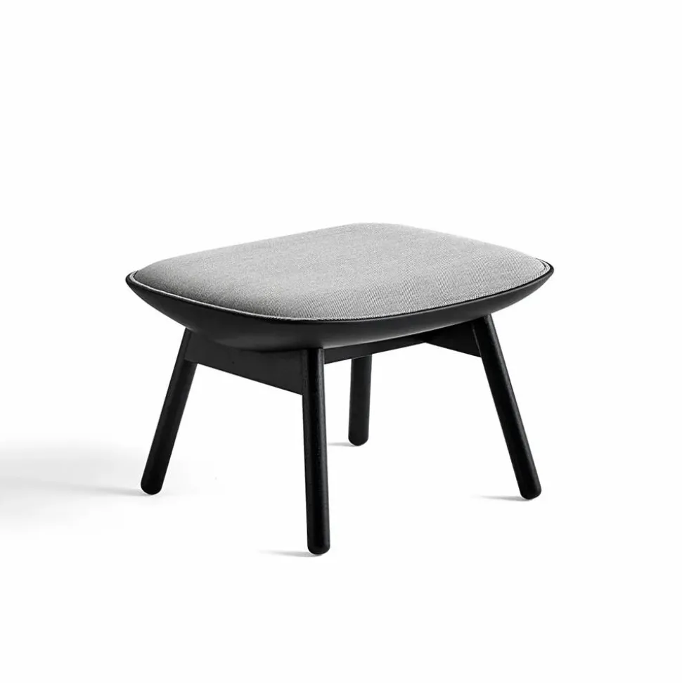 Uchiwa fotpall Dark grey/white melange-svart ek-läder