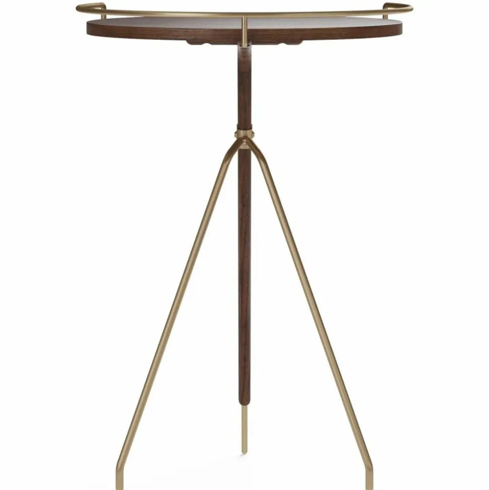 Umanoff sidobord valnöt-polerad mässing 60 cm