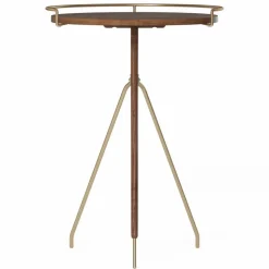 Umanoff sidobord valnöt-polerad mässing 60 cm