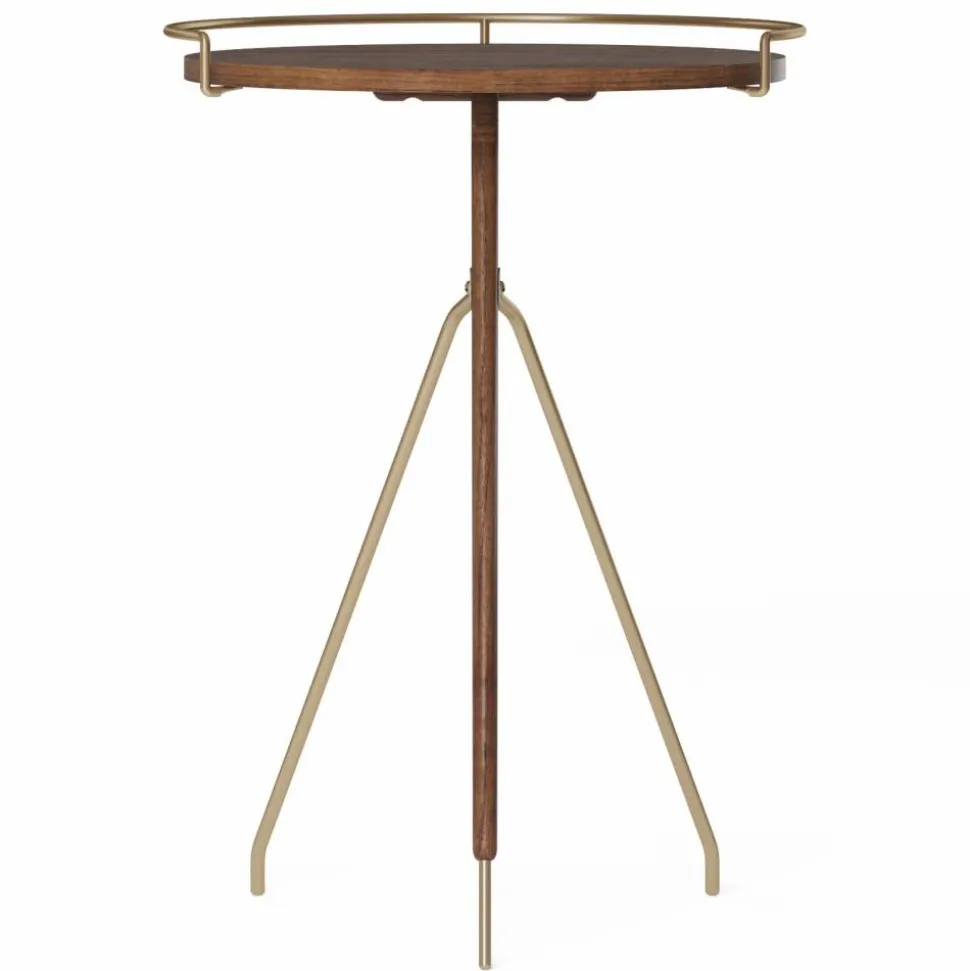 Umanoff sidobord valnöt-polerad mässing 60 cm