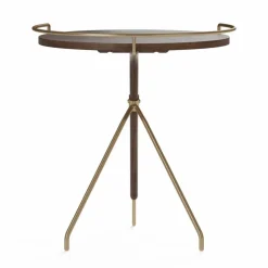Umanoff sidobord valnöt-polerad mässing 45 cm