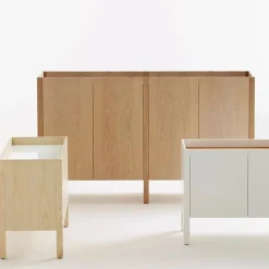 Upper sideboard Ek krökskiva vitt glas 63 5x84