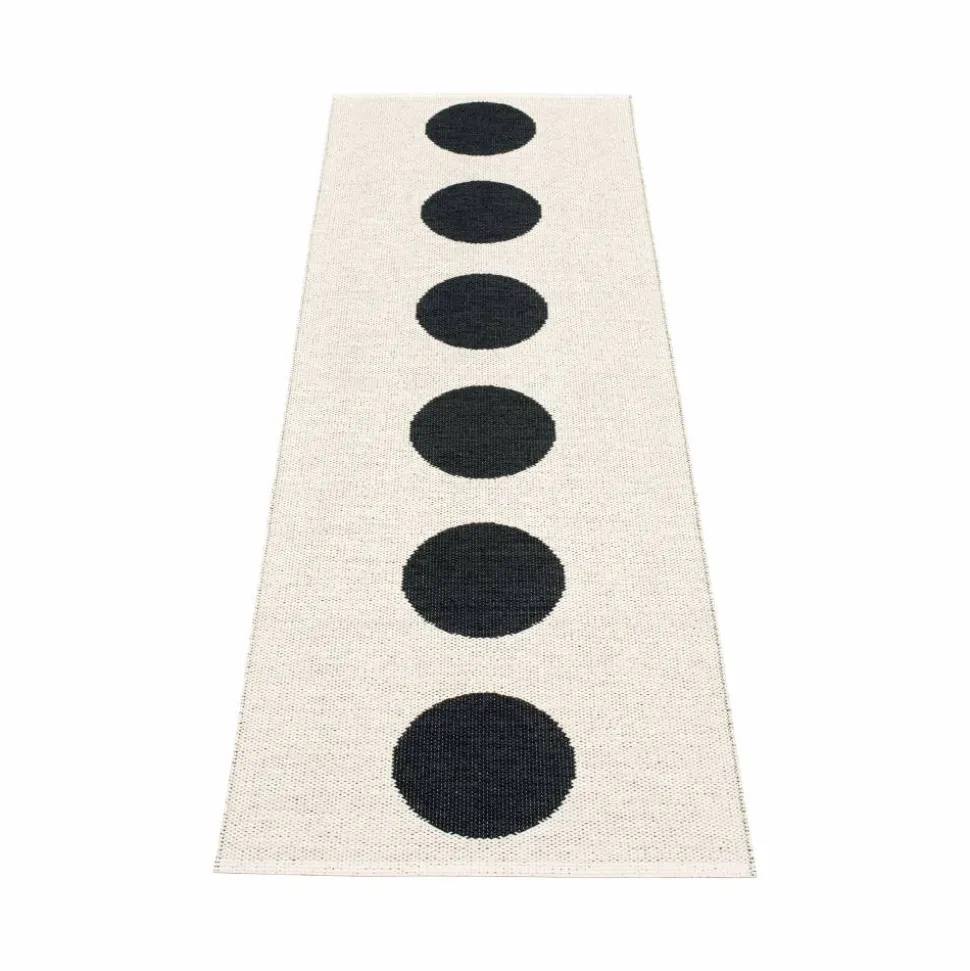 Vera gångmatta black/vanilla 70x225 cm