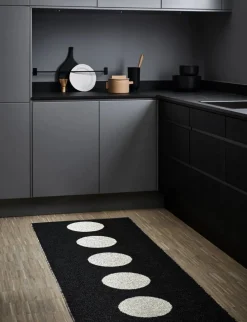 Vera gångmatta black/vanilla 70x300 cm