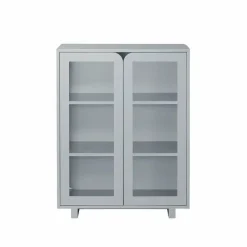 Vidja lågt vitrinskåp grey