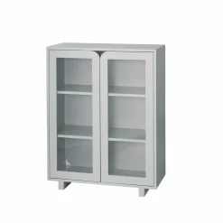 Vidja lågt vitrinskåp grey