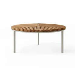 Vipp716 Open-Air soffbord Ø90 cm Teak- grey