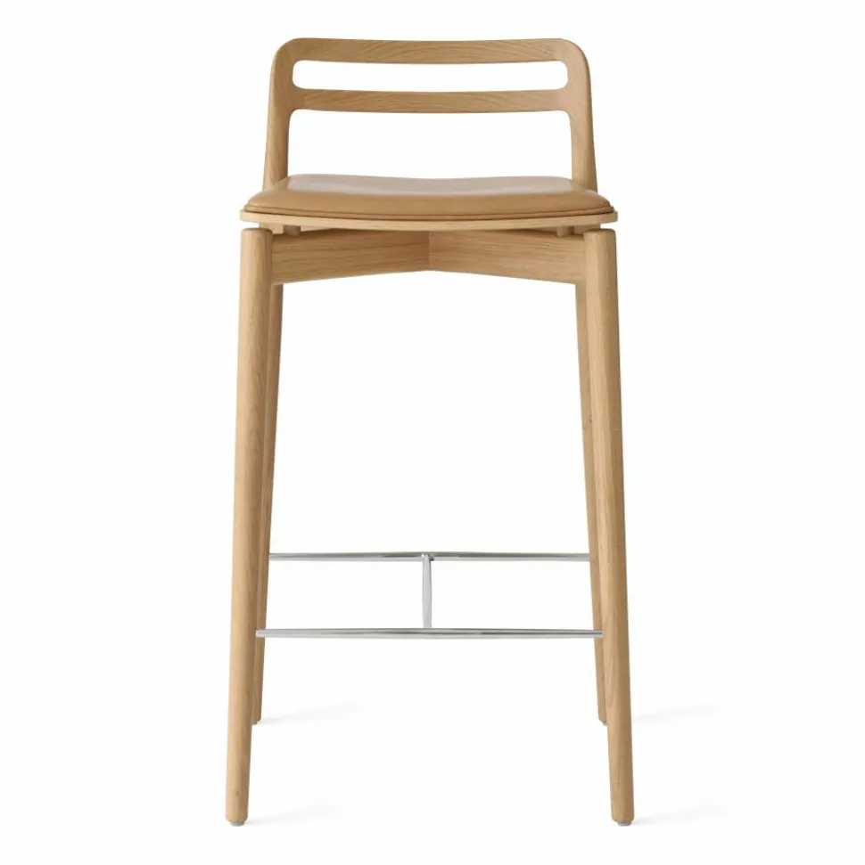 Vipp484 Cabin counter barstol 83 cm Light oak-sand leather