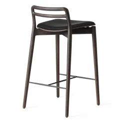 Vipp484 Cabin counter barstol 83 cm Dark oak-black leather