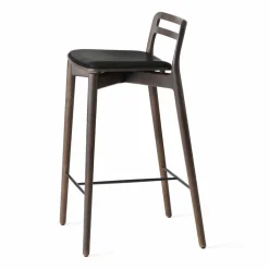 Vipp484 Cabin counter barstol 83 cm Dark oak-black leather