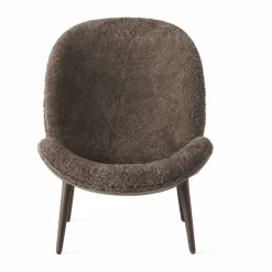 Vipp469 Lodge loungefåtölj low back Curly 07 umber-dark oak