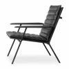 Vipp456 loungefåtölj Black aluminium-black leather