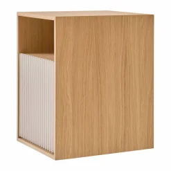 Vipp672 sängbord Ljus ek-ljus aluminium vägg 31 5x48x38 cm