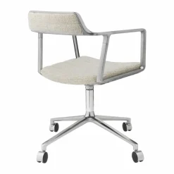 Vipp452 Swivel kontorsstol med hjul Wavy off white-light grey-pol. aluminium