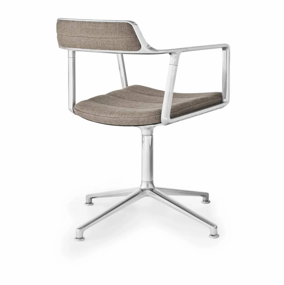 Vipp452 Swivel kontorsstol Pol. aluminium-dark sand