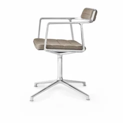 Vipp452 Swivel kontorsstol Pol. aluminium-dark sand